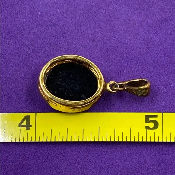 💛 Vintage 925 Gold Plated Opal Stud Earrings & Pendant Set - Picture 9 of 9